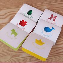 Teachers Day Tanabata Festival greeting card Korean creative color hollow folding greeting card small card cute mini 