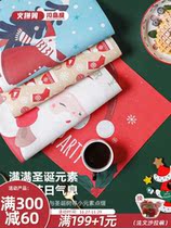 Christmas Western Meal Cushion Dinner Plate Cushion Plate Heat Insulation Mat Themed Series Style Mat Restaurant Holiday Decorated Dining Mat