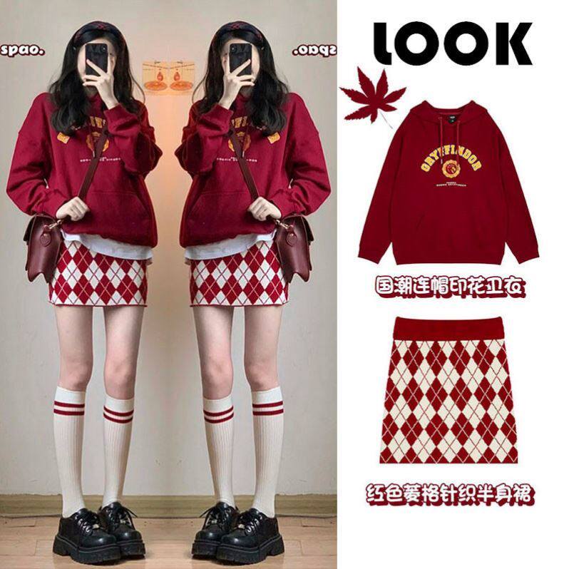 Christmas Women Clothing Sweet Christmas Weater short dress Theme clothes Christmas Wind Clothing Cute Red Suit Wear Hitch