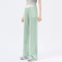 Зеленая низкая талия