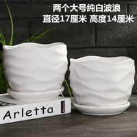 Две большие чистые белые волны