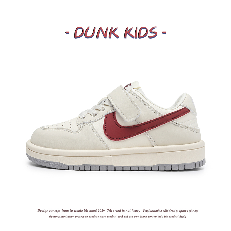 本革子供用AJシューズ2025春秋新作女の子用スポーツシューズ通気性カジュアル中大サイズ子供用男の子用スニーカー