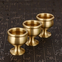 The wine glass for the use is dedicated to the god of wealth the fairy family Cup for the Cup of worship for the Buddha cup pure copper small household