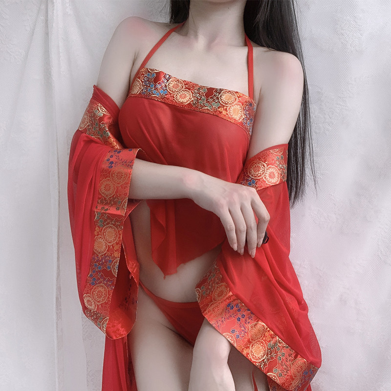 Net Red Belly Pocket Suit Lady Love Lingerie Red Hanfu Gust Pyjamas Classical Apologetics Antiquity Antiquity