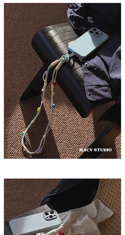 MACY Baby Blue Beads Rope iPhone Case