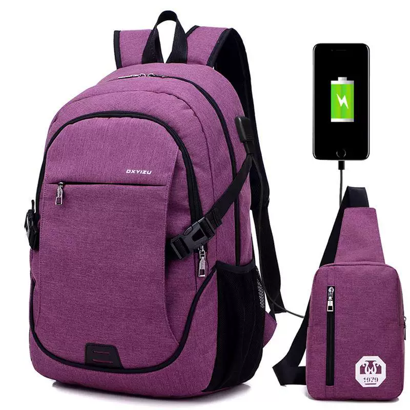 Laptop Backpack with usb school backpack bag for men's