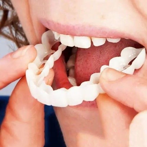 Dental cover eating theorizer old man men and women universal sedenture tooth deficiency whitening denture tooth socket simulation tooth patch-Taobao