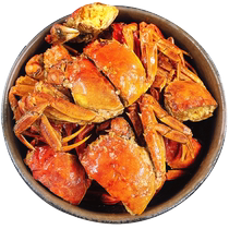 Spicy crab ready-to-eat hairy crab seafood cooked food casual snack spicy crab male and female cut crab drunk crab 350g box