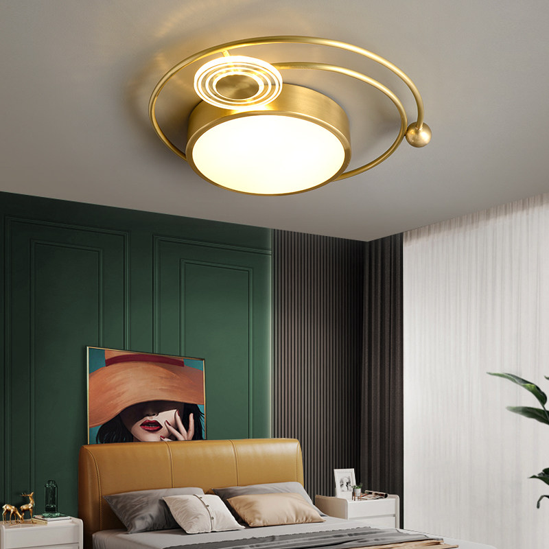 Modern Simple Room Lamp Warm and Romantic 2020 New Lamp Full Copper Light Luxury Ceillight