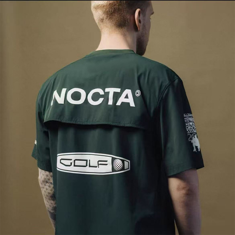 High-Quality Nocta Golf Co-Branded Drake Golf Quick-Drying Sports Breathable Jersey Loose Casual Short-Sleeved Shirt