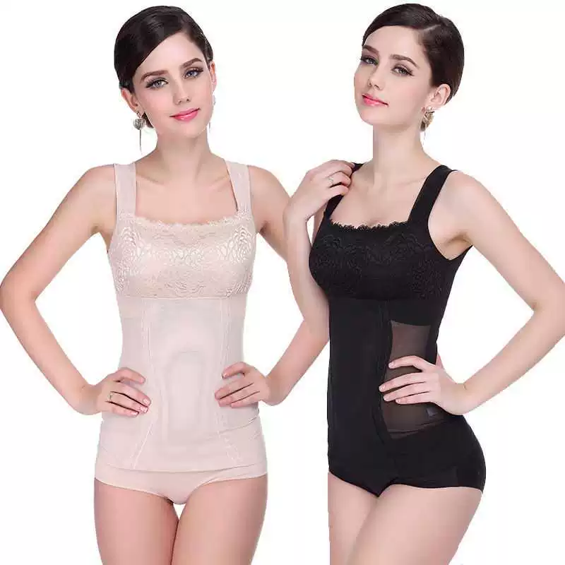 [Mua một tặng một] Áo vest siêu mỏng định hình ống top gen bụng áo lót corset eo thon quần áo lót dạ nữ mùa hè quần áo giảm béo - Sau sinh