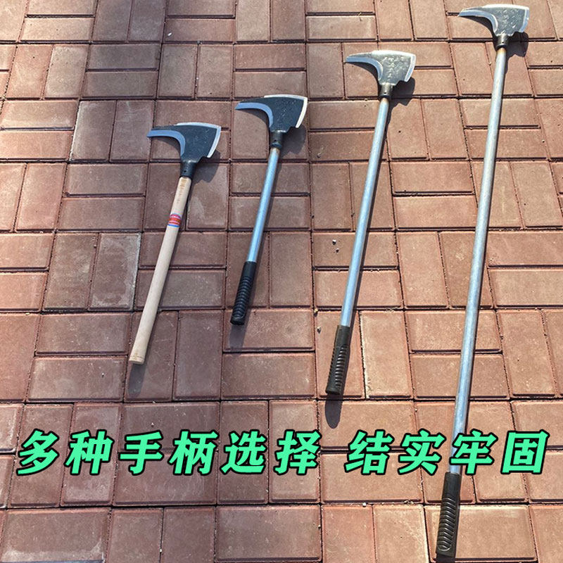 Outdoor lengthened three chopping wood cutting wood cutting grass large hook sickle agricultural weeding axe cutting tree knife bamboo double cutting mountain machete