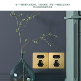 Переключатель, ретро металлическая настенная световая панель, легкий роскошный стиль