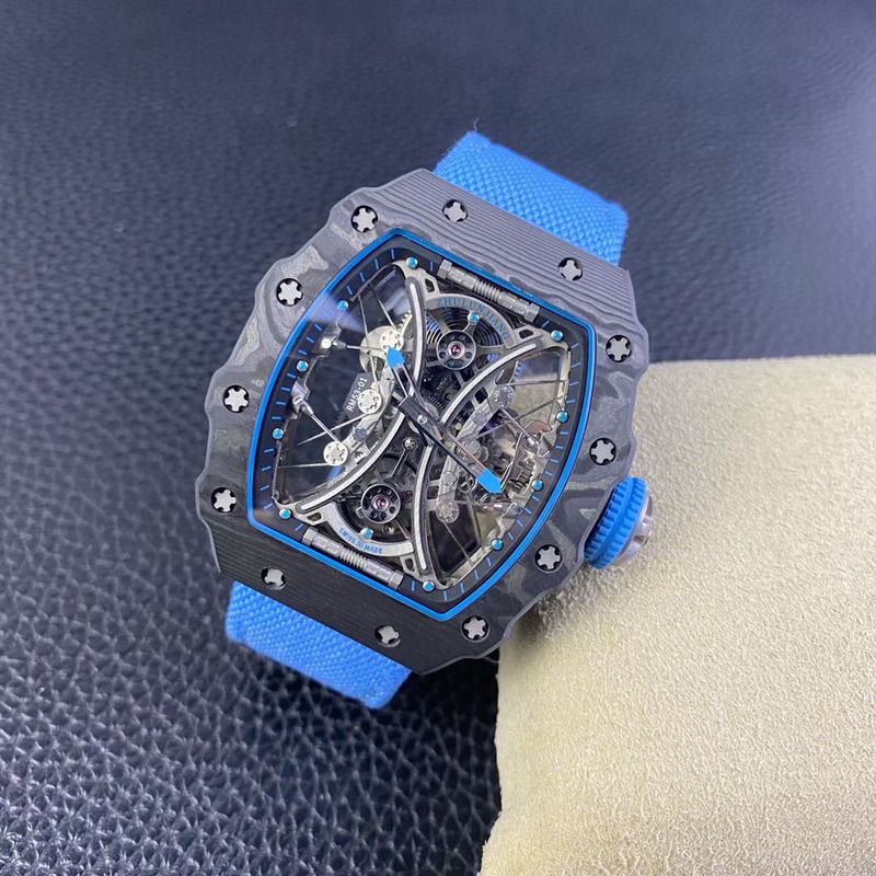 Avant-Garde and Cool Wristwatch Rm Polo Carbon Fiber Tourbillon Mechanical Watch Skeleton Men's Watch Technology Fashion Stylish Trendy