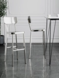Norchair net Red Simplicity Современная нержавеющая сталь Высокий стул Nordic Home Bar Bar Bar High Stool обратно