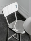 Norchair net Red Simplicity Современная нержавеющая сталь Высокий стул Nordic Home Bar Bar Bar High Stool обратно