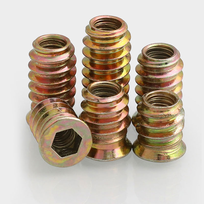 M6M8 internal and external tooth nut sunken head inner hexagon furniture embedded with cushion with mesocarpentry screw cap iron galvanized