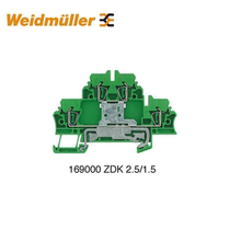 ZDK 2 5PE Weidmüller spring tether metering терминалы 1690000000 Двойные наземные терминалы