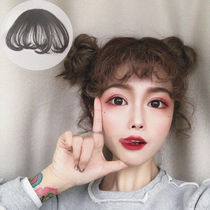 Net red air bangs wig piece female inner buckle natural no trace roll left Sea ultra-thin invisible round face flowing sea fake bangs
