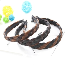 Wig hair hoop new pure handmade invisible without trace wide edge braid lady hair simple hair accessories hair band