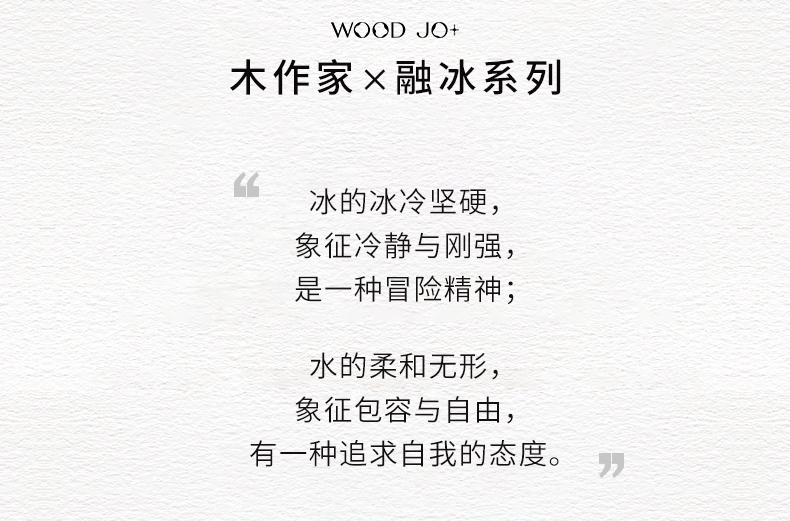 WOODJO+木作家融冰系列-冰霜系列中樣香水男女士持久淡香水清新