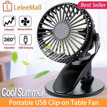2000mAh Portable Mini USB Clip-on Table Fan For Home Office