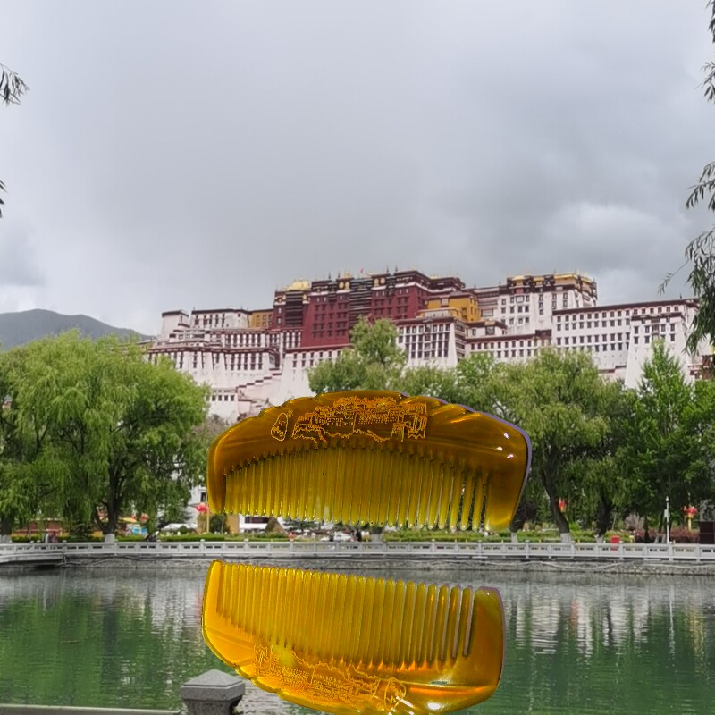 Tibetan characteristic yak horn comb fine calf horn comb travel good product two pairs