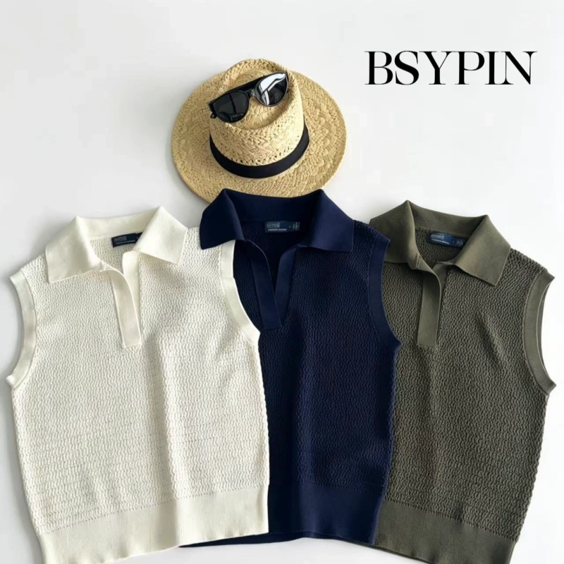 Bsypin/Beshang Premium Summer New Style Pima Cotton Old Money Style Polo Collar Vest 26992