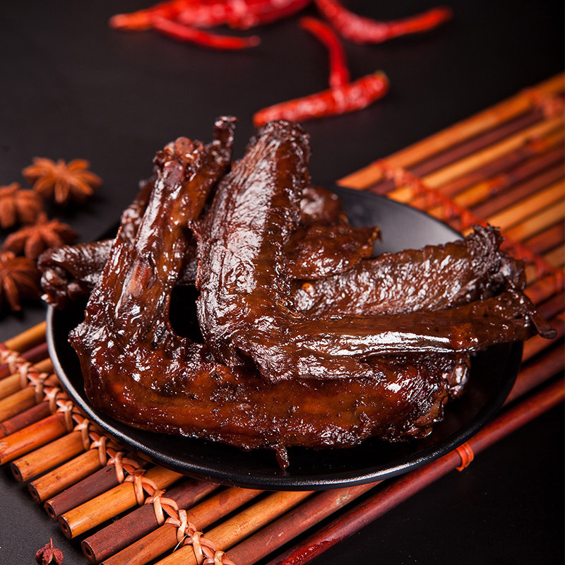 Sauce plate Duck Wings Burst spicy Hunan Tefic Changsha Changde Changde Air-dried Cilanter Spicy spicy Spiced Duck Meat Snacks Lock Fresh Bagged