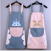 Home Kitchen Apron womens anti-oil and waterproof and easy to clean cooking dishwashing and cleaning work clothes cover clothes