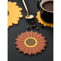Sunflower Anti-Burn Insulation Mat Silicone Dining Cushion Cup Mat Home High Temperature Resistant Mat Creative Table Mat