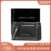 Small ck flagship store official website new 2021 small black womens bag summer wild chain shoulder oblique cross fashion trend