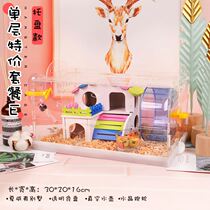 Pallet-style hamster cage acrylic double-deck oversized villa cog cage package supplies complete and affordable