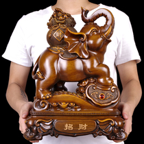 Lucky Nafu elephant ornaments A pair of Feng Shui elephant home entrance TV cabinet decoration New house relocation crafts