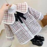 Демисезонная стеганая хлопковая куртка для девочек, в западном стиле, коллекция 2022, в корейском стиле