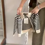 Детский свитер подходит для мужчин и женщин, модный осенний трикотажный кардиган, в корейском стиле, семейный стиль