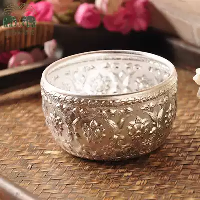 Thailand anti-drop rice bowl dining room hotel household soup bowl instant noodle bowl tin bowl tin bowl round bowl table storage box