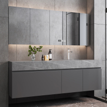 Nordic smart bathroom cabinet combination rock board bathroom wash table hand wash basin designer custom