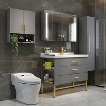 Smart bathroom cabinet combination Nordic modern simple light luxury sink wash basin basin basin marble wash table
