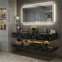 Smart Nordic bathroom cabinet marble washbasin modern simple sink combination toilet waterproof wash basin