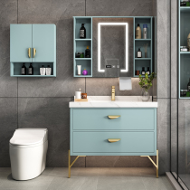 Smart bathroom cabinet combination Nordic modern simple marble wash table waterproof toilet washbasin sink