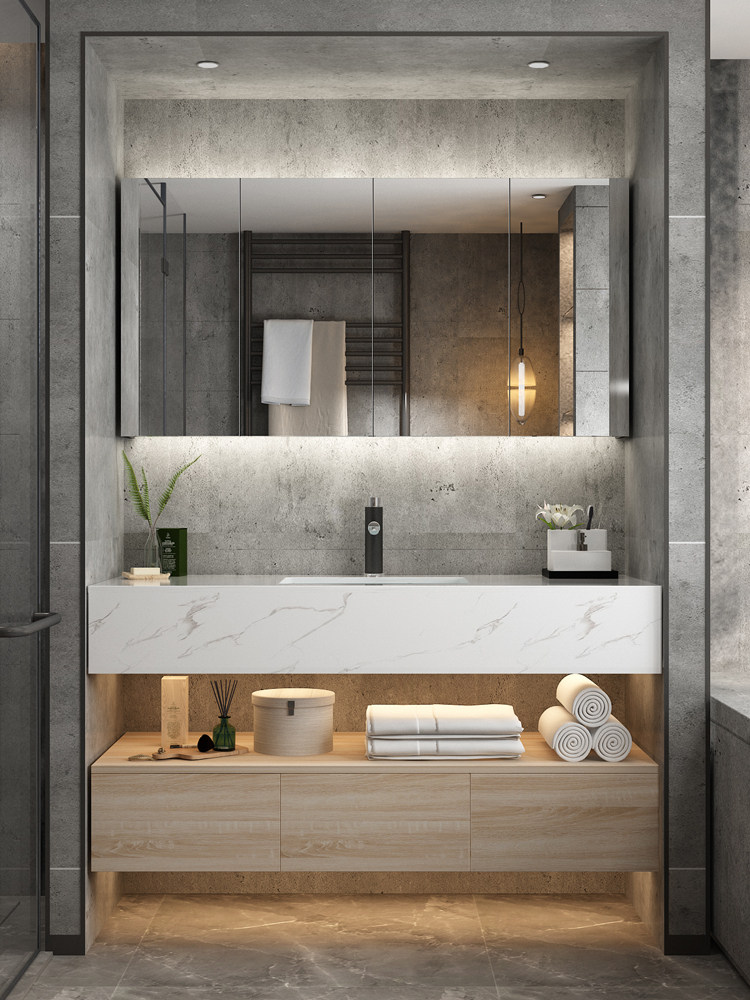 Nordic smart bathroom cabinet combination Waterproof Marble powder room sink Double slot washbasin washbasin washbasin washbasin washbasin washbasin washbasin washbasin washbasin washbasin washbasin washbasin washbasin