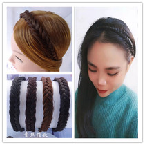 Fish Bone Braid Wig Twist Braid Hair Braid Hair Stirrup With Teeth Anti Slip Wide Side Head Stirrup Crush Hair Hair Accessories Mesh Red Hair Band Emulation Hair