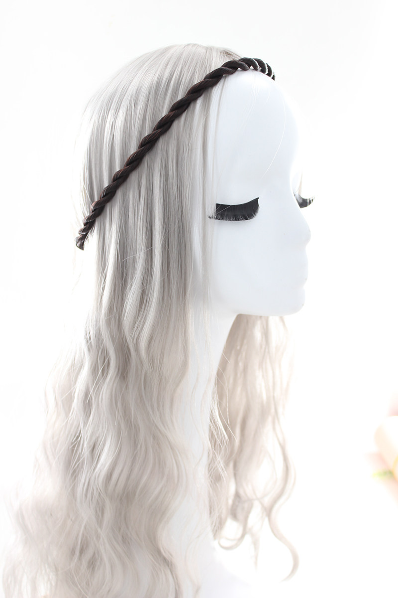 Wig braids Fashion wild twist girl braids Hand woven twist braids Hair hoop headdress two clips Hair hoop jewelry