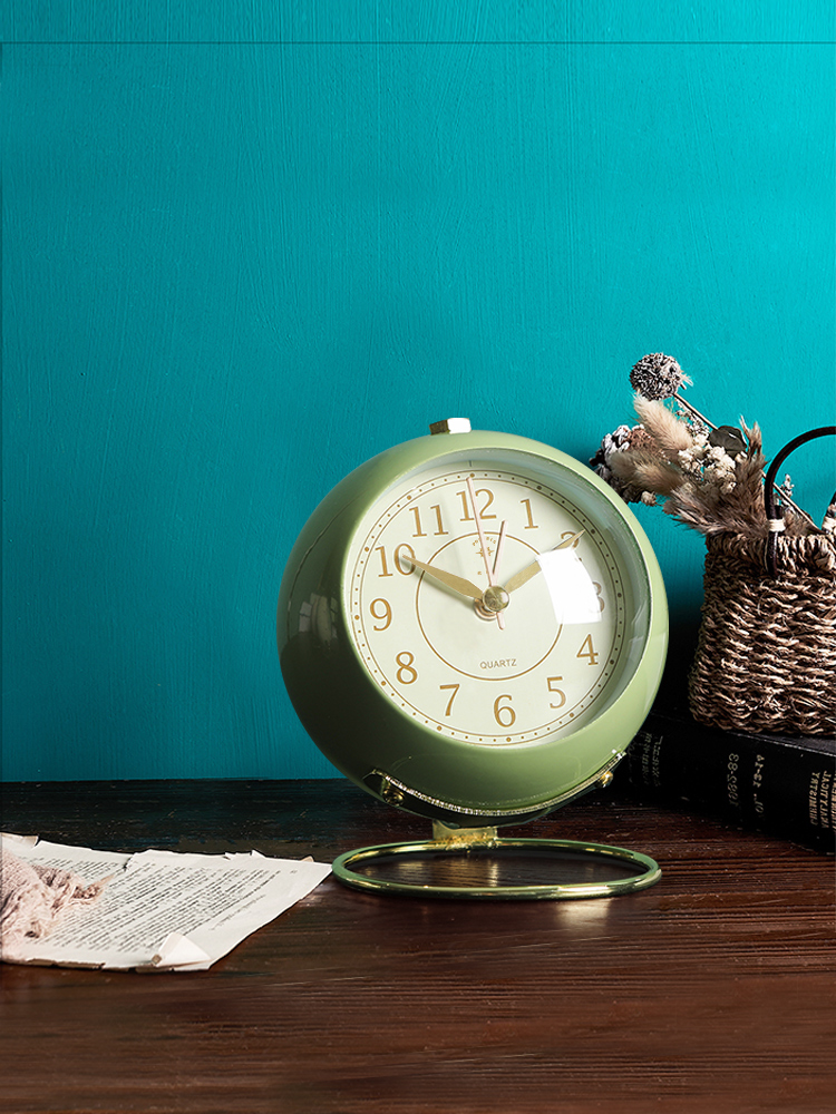 Polaris alarm clock Korean hipster macaron student alarm clock retro bell metal alarm girl ornaments