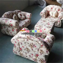 ins Pastoral Floral Childrens Fabric Sofa Kindergarten Rest Reading Early Education Hall Single and Double Coffee Table Combination