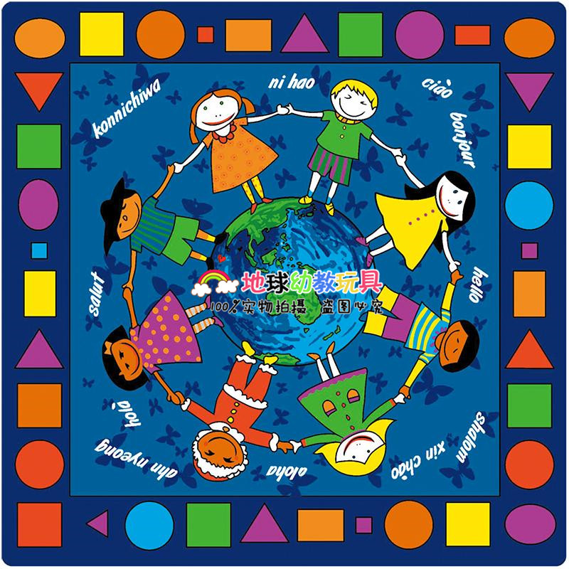 A variety of American teaching blankets learning carpet children's crawling mat floor mat nylon weaving classroom animal storytelling blanket