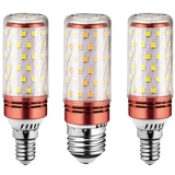 Супер яркая светодиодная лампочка, свеча, энергосберегающая лампа, три цвета, с винтовым цоколем, 12W