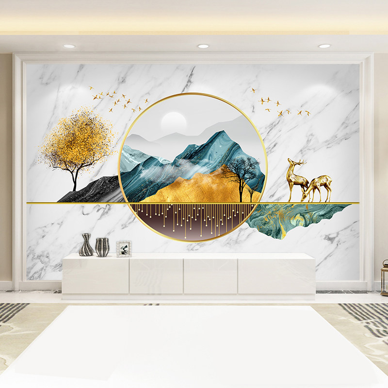 Bamboo fiber wall panel TV background 3D wall panel custom integrated wall panel decoration painting living room wall panel background wall