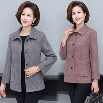 Fashion suit woolen jacket nv suit worn by middle-aged women 40 to 50 to 60 years old mother aunt Autumn wear